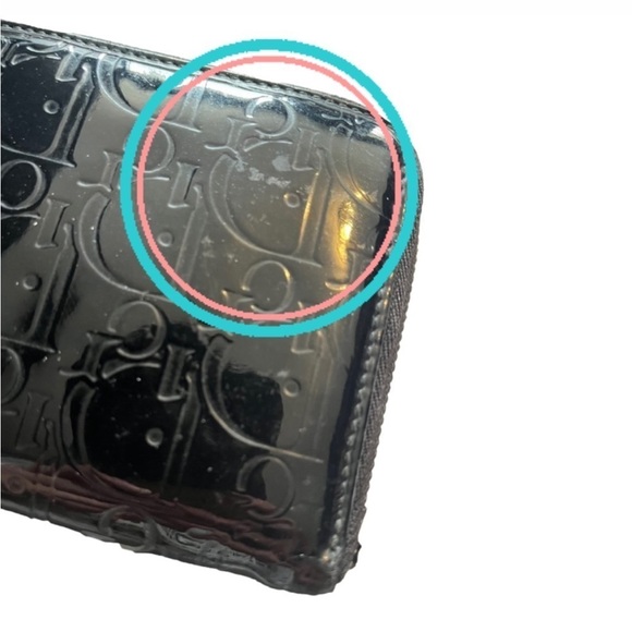 DIOR TROTTER PATENT LONG ZIP WALLET - Picture 14 of 15